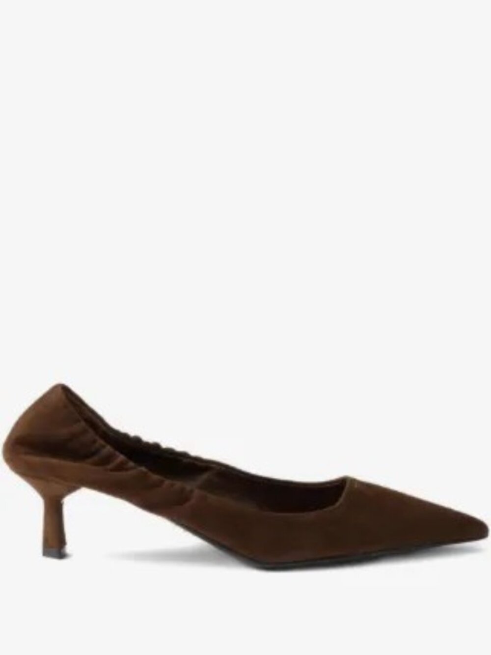 PRADA Authentic Brown Suede Pointed Toe Slip-On Pump Heels size 38.5